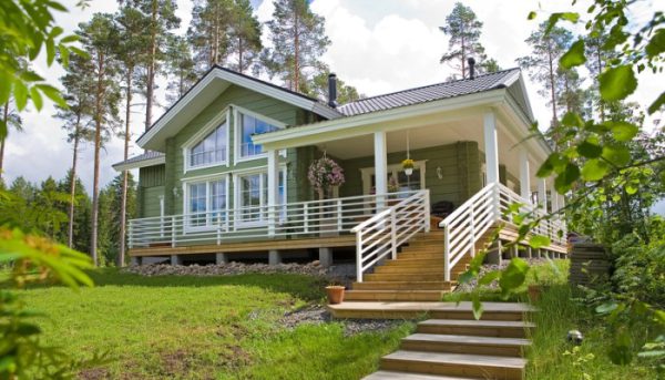 Финский дом с террасой и вторым светом